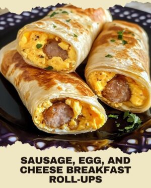 Sausage Egg and Cheese Breakfast Roll Ups