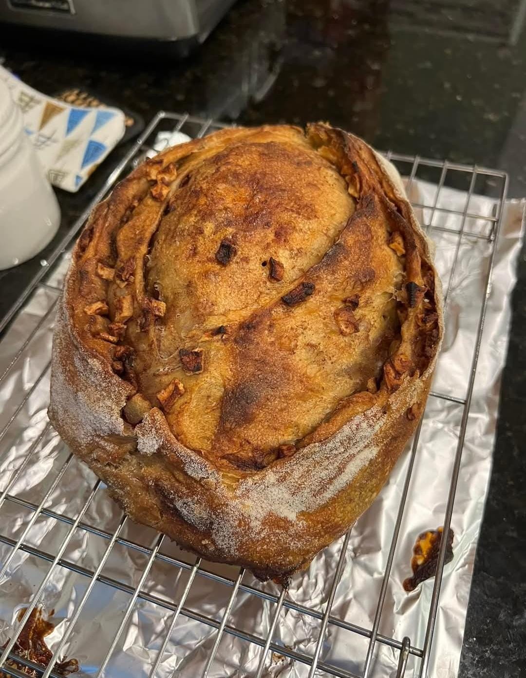 Apple Cider Sourdough Loaf with Cinnamon Apple Swirl