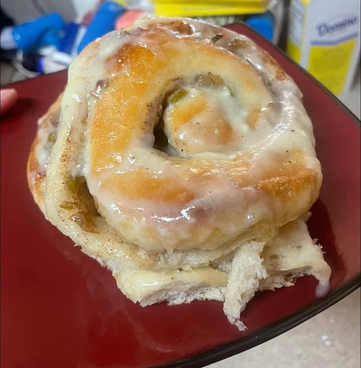 Apple Cider Sourdough Cinnamon Rolls.