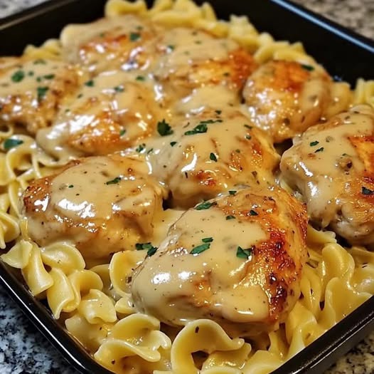 One-Pan Chicken with Buttered Noodles Recipe