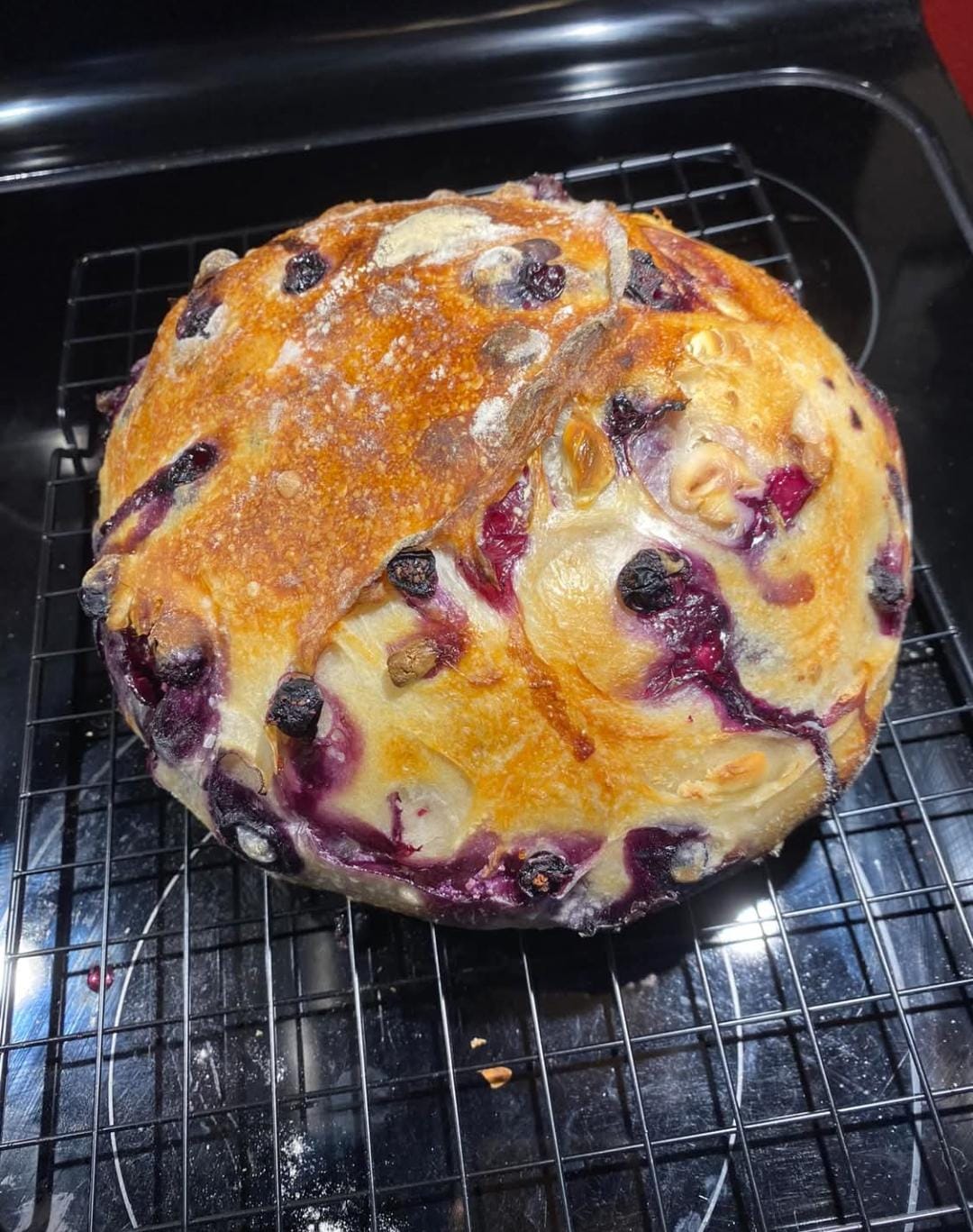 Blueberry Cream Cheese Sourdough Bread